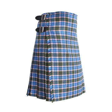 Scottish McCullough Military Reg Tartan Kilt 8 Yards With Box Pleats Medium Weight 13oz Leather Straps - biznimart